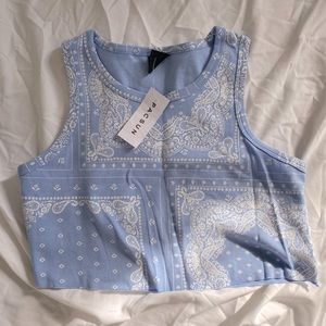 Pacsun Bandana Ribbed Tank Top